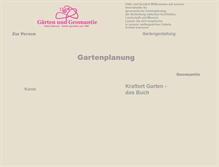 Tablet Screenshot of gaertenundgeomantie.de